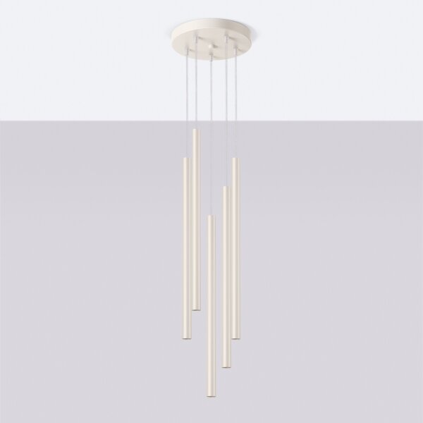 Sollux SL.1516 - Luster na lanku PASTELO 5xG9/8W/230V krémová