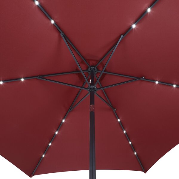 LED slnečník Florida Ø300 cm - červený