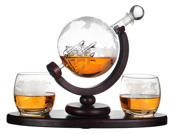 Darčeková sada na Whiskey poháre, decanter 850ML s kameňmi na chladenie