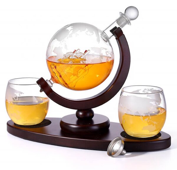 Darčeková sada na Whiskey poháre, decanter 850ML s kameňmi na chladenie