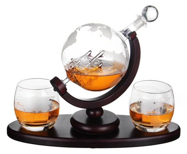 Darčeková sada na Whiskey poháre, decanter 850ML s kameňmi na chladenie