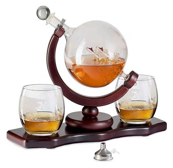 Darčeková sada na Whiskey poháre, decanter 850ML s kameňmi na chladenie