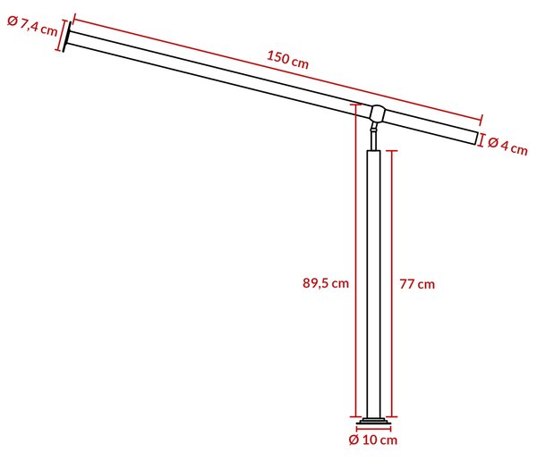 Zábradlie na schody - 150 cm