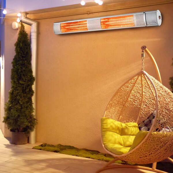 Sálavý ohrievač 3000 W - strieborný