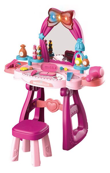 Baby Mix Detský toaletný stolík so stoličkou ružová