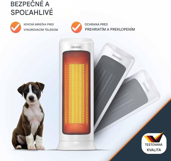 Ventilátorový ohrievač 2000 W - biely