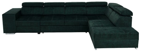 KONDELA Sedacia súprava, smaragdová, pravá, MALAGA BIG