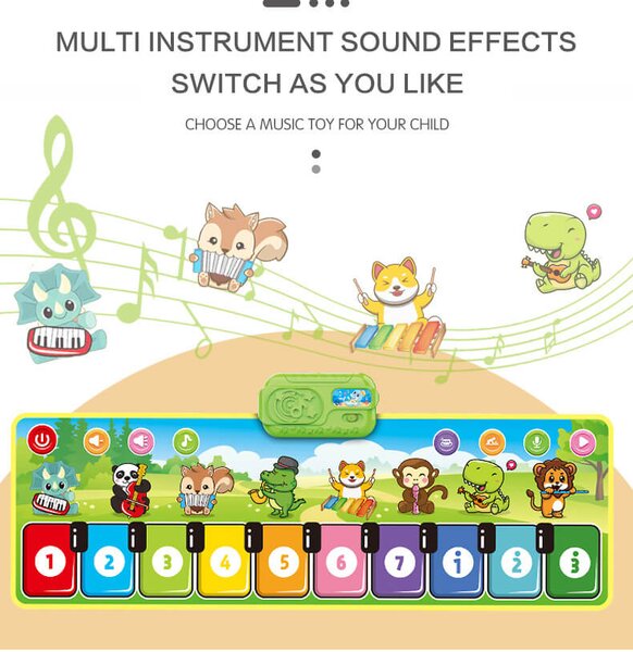 Hudobná podložka Klavírdotyková hudobná hracia podložka - CAB Toys
