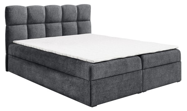 KONDELA Boxspringová posteľ, 200x200, tmavosivá, NEGRY