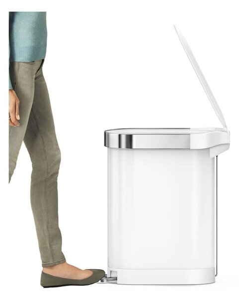 Pedálový oceľový odpadkový kôš 45 l - simplehuman