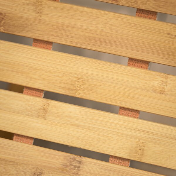 KONDELA Záhradné hojdacie kreslo, polohovacie, prírodná, bambus, FLOS
