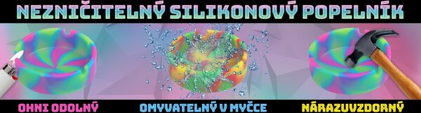 Bezdoteku "Nezničiteľný" silikónový popolník Multicolor
