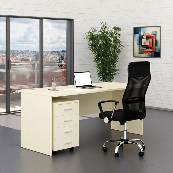 Zostava kancelárskeho nábytku SimpleOffice 1, 180 cm, breza