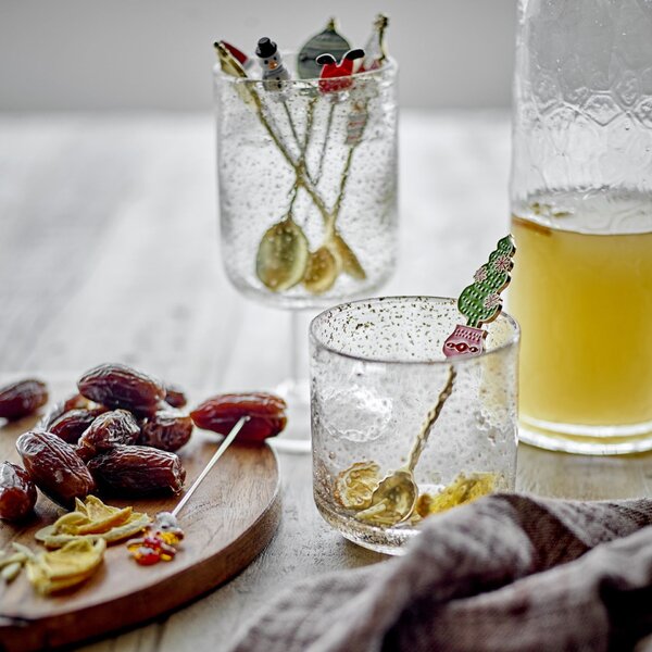 Koktejlová vidlička Feliz Red – set 4 ks