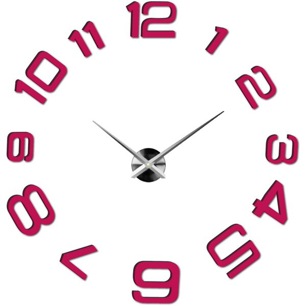 Moderné nalepovacie nástenné hodiny | 3D hodiny 12S053-Wanduhr HEU-