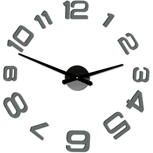Moderné nalepovacie nástenné hodiny | 3D hodiny 12S053-Wanduhr HEU-