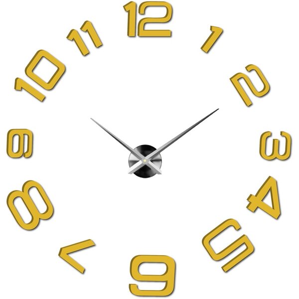 Moderné nalepovacie nástenné hodiny | 3D hodiny 12S053-Wanduhr HEU-