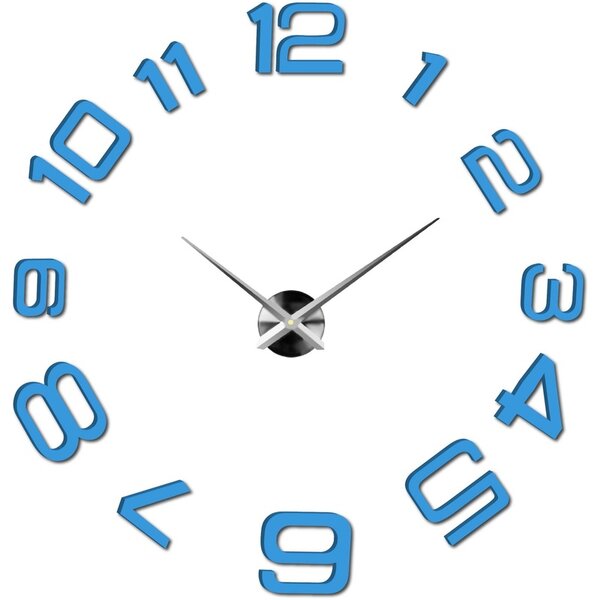 Moderné nalepovacie nástenné hodiny | 3D hodiny 12S053-Wanduhr HEU-