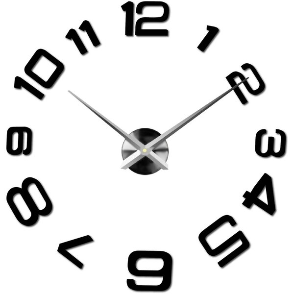 Moderné nalepovacie nástenné hodiny | 3D hodiny 12S053-Wanduhr HEU-