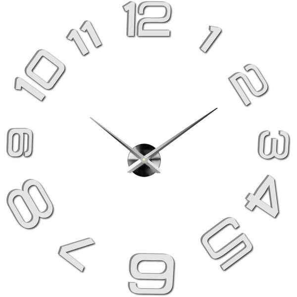 Moderné nalepovacie nástenné hodiny | 3D hodiny 12S053-Wanduhr HEU-