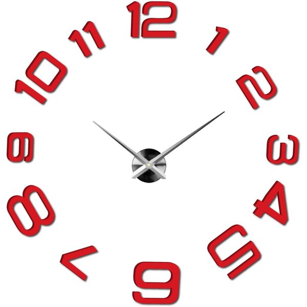 Moderné nalepovacie nástenné hodiny | 3D hodiny 12S053-Wanduhr HEU-