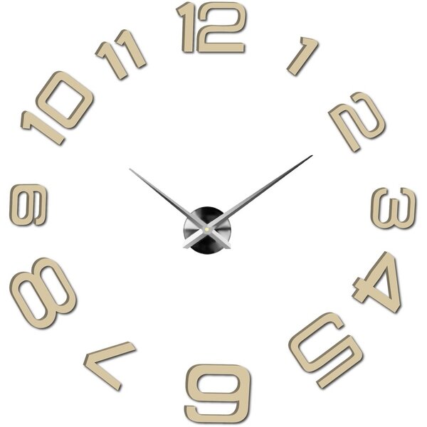 Moderné nalepovacie nástenné hodiny | 3D hodiny 12S053-Wanduhr HEU-