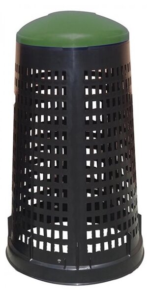 Vonkajší odpadkový kôš - plastový, 120 l, zelená