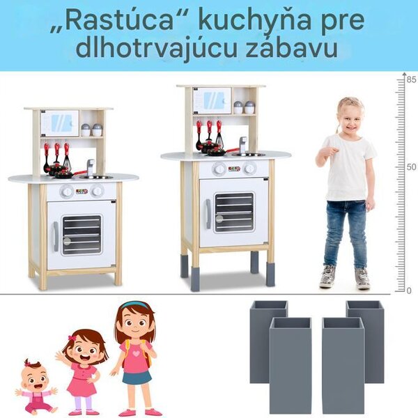 Detská drevená kuchynka - farebná
