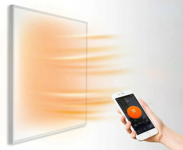 Infračervený vykurovací panel BestBerg BIPW-425 / 425 W / do 12 m² / Wi-Fi / časovač / biely