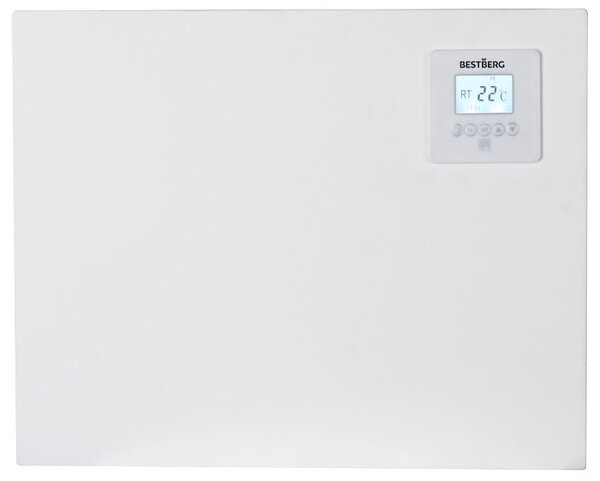 Infračervený vykurovací panel BestBerg BIPW-425 / 425 W / do 12 m² / Wi-Fi / časovač / biely