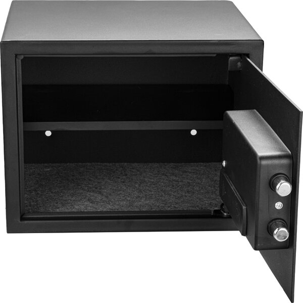 Digitálny trezor na odtlačok prsta BestBerg BBSB-2F / 30 x 38 x 30 cm / čierna
