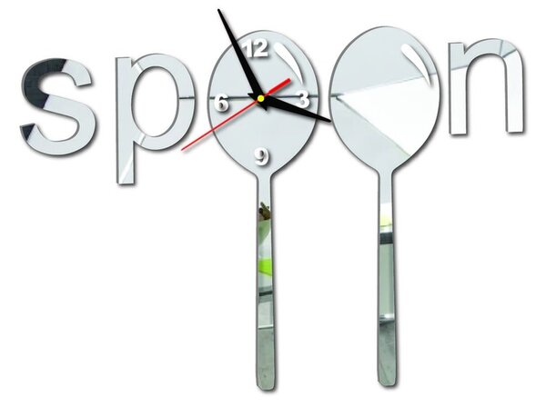 Nástenné hodiny Quartz, nalepovacie dekorácie, 3D zrkadlové nálepky Xmomo X0084-Trendige Wanduhr HEU-