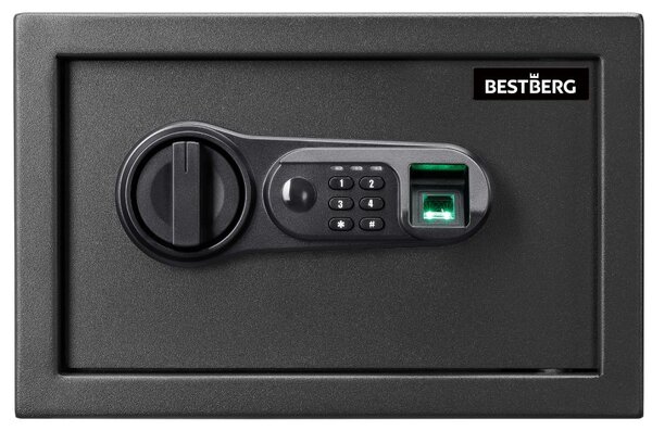 BestBerg BBSB-1F digitálny trezor na odtlačky prstov / 20 x 31 x 20 cm / čierny