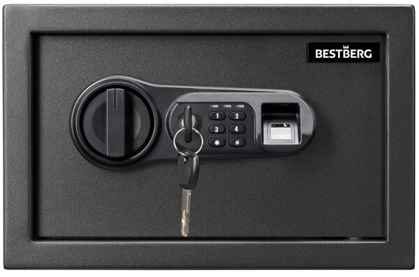 BestBerg BBSB-1F digitálny trezor na odtlačky prstov / 20 x 31 x 20 cm / čierny