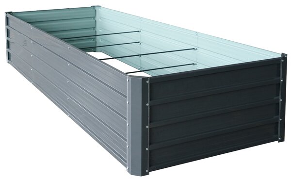 Vyvýšený záhradný záhon BestBerg VZ-1000A / 1000 l / 240 x 90 x 47 cm / sivá