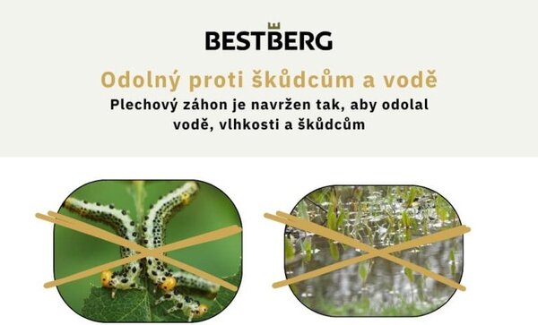 Vyvýšený záhradný záhon BestBerg VZ-940Z / 940 l / 180 x 90 x 58 cm / zelený