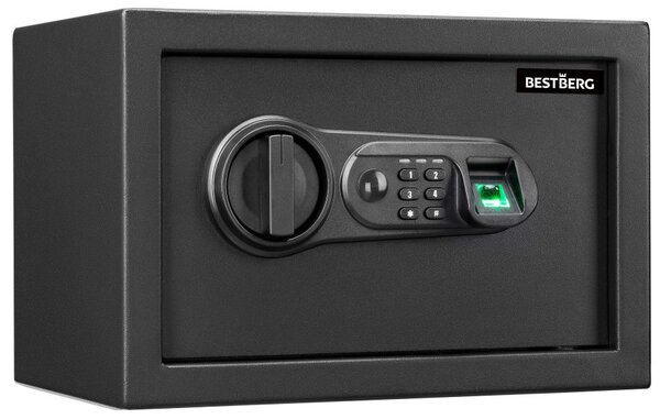 BestBerg BBSB-1F digitálny trezor na odtlačky prstov / 20 x 31 x 20 cm / čierny
