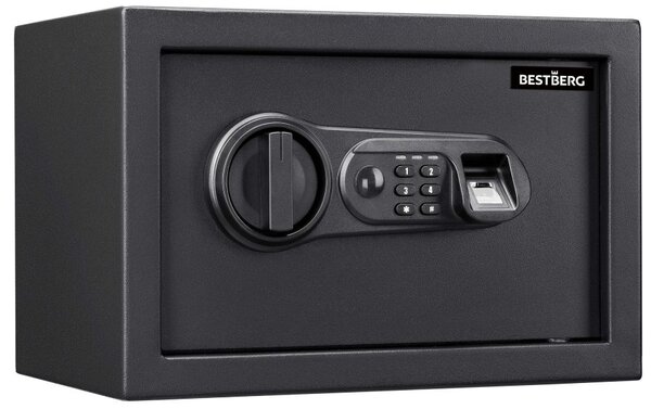 BestBerg BBSB-1F digitálny trezor na odtlačky prstov / 20 x 31 x 20 cm / čierny
