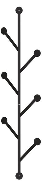 Kalune Design Kovový vešiak PONPON 22 cm čierny