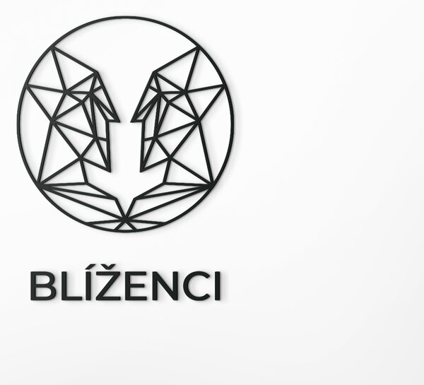 Drevko Nálepka na stenu znamenie Blíženci