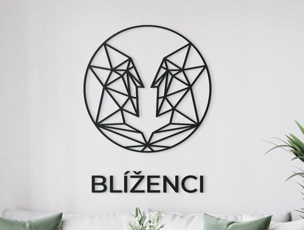 Drevko Nálepka na stenu znamenie Blíženci