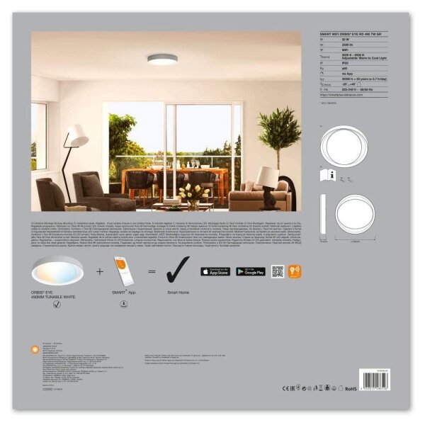 Ledvance - LED Stmievateľné stropné svietidlo SMART+ EYE LED/32W/230V Wi-Fi