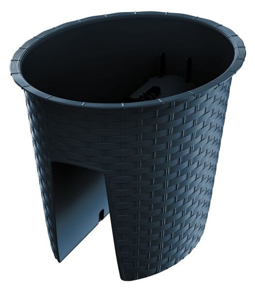 Prosperplast Kvetináč Ratolla Railing tmavosivý