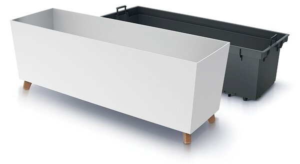 Prosperplast Kvetináč s vložkou CORBI IV 77 cm biely