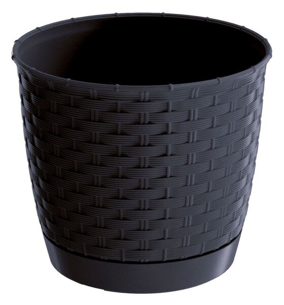 Prosperplast Kvetináč Ratolla Round antracit, variant 19 cm
