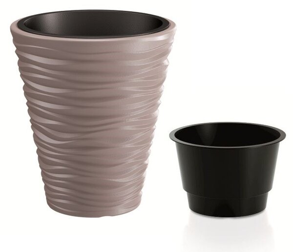 Prosperplast Kvetináč Small Sand s vložením svetlohnedý, variant 29,5 cm