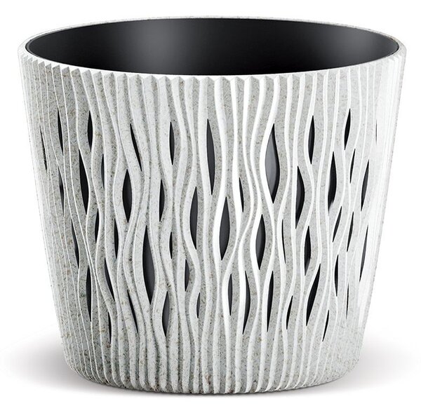 Prosperplast Kvetináč SCANDY ECO biely, variant 12,8 cm