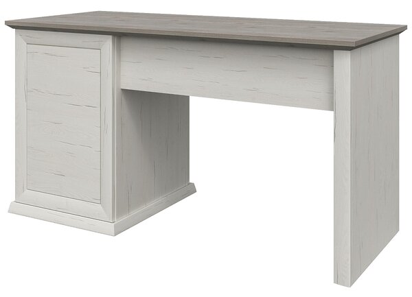 PÍSACÍ STÔL, sivá, biela, 135/59/76 cm Hom`in - Kancelárske stoly