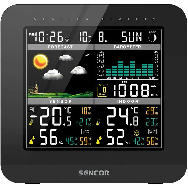 Meteostanica Sencor SWS 5800, čierna