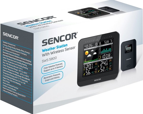 Meteostanica Sencor SWS 5800, čierna